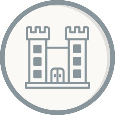 Şato simgesi, vektör illüstrasyonu 