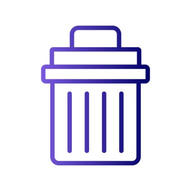 Çöp kutusu simgesi, vektör illüstrasyonu 