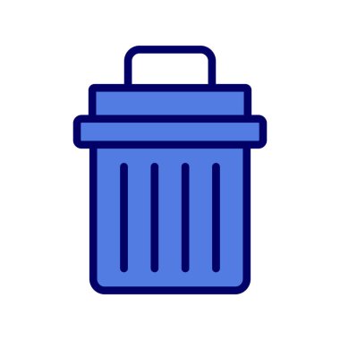 Çöp kutusu simgesi, vektör illüstrasyonu 