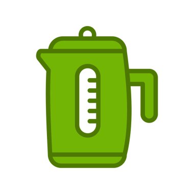 Kettle simgesi, vektör illüstrasyonu 
