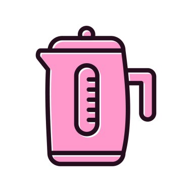 Kettle simgesi, vektör illüstrasyonu 