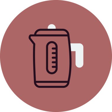 Kettle simgesi, vektör illüstrasyonu 
