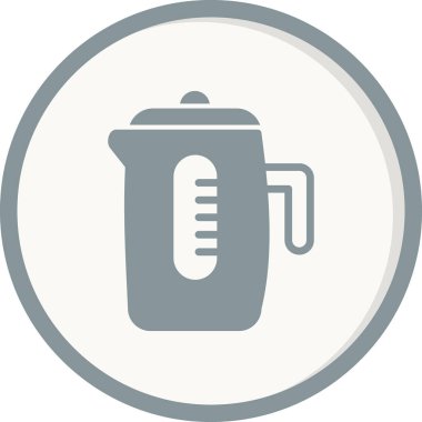 Kettle simgesi, vektör illüstrasyonu 