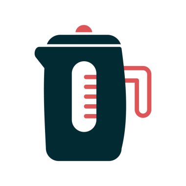 Kettle simgesi, vektör illüstrasyonu 