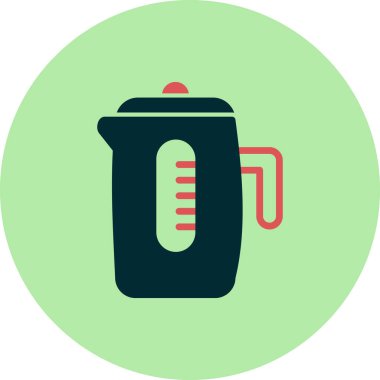 Kettle simgesi, vektör illüstrasyonu 
