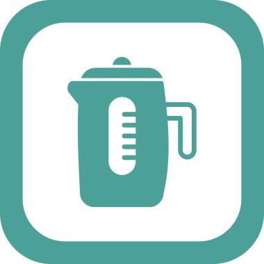 Kettle simgesi, vektör illüstrasyonu 