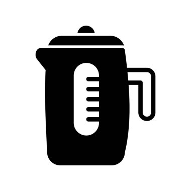 Kettle simgesi, vektör illüstrasyonu 