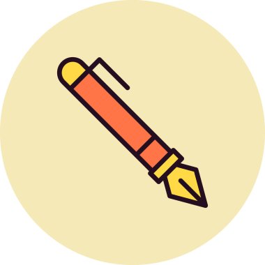 dolmakalem simgesi, vektör illüstrasyonu 