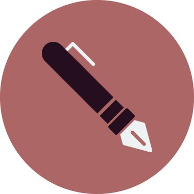 dolmakalem simgesi, vektör illüstrasyonu 