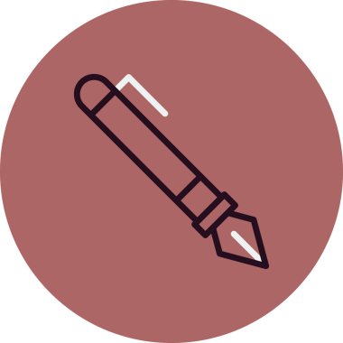 dolmakalem simgesi, vektör illüstrasyonu 