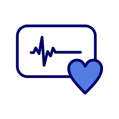 Yaşam çizgisi ve kalp simgesi, vektör illüstrasyonu  