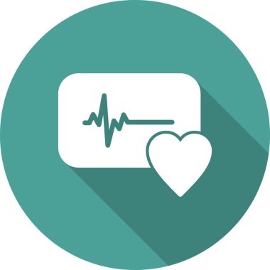 Yaşam çizgisi ve kalp simgesi, vektör illüstrasyonu 