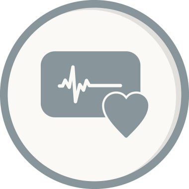 Yaşam çizgisi ve kalp simgesi, vektör illüstrasyonu 