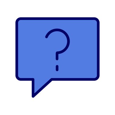 Soru işareti simgesi, vektör illüstrasyonuna yardım