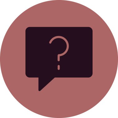 Soru işareti simgesi, vektör illüstrasyonuna yardım