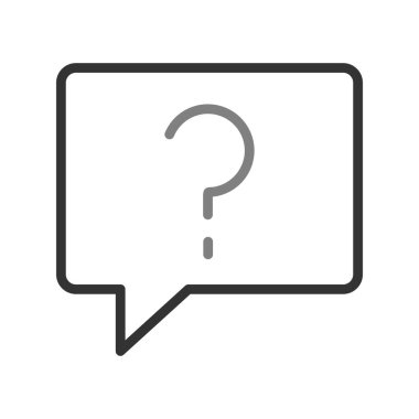 Soru işareti simgesi, vektör illüstrasyonuna yardım