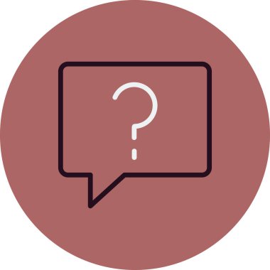 Soru işareti simgesi, vektör illüstrasyonuna yardım