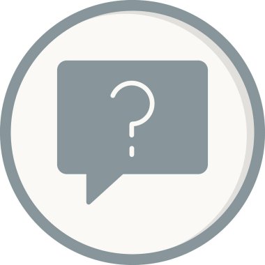 Soru işareti simgesi, vektör illüstrasyonuna yardım