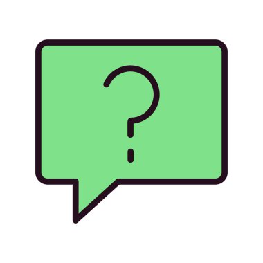 Soru işareti simgesi, vektör illüstrasyonuna yardım