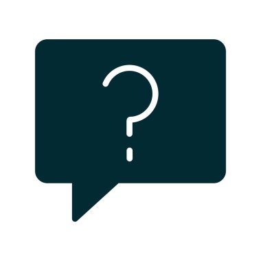 Soru işareti simgesi, vektör illüstrasyonuna yardım