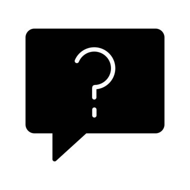 Soru işareti simgesi, vektör illüstrasyonuna yardım