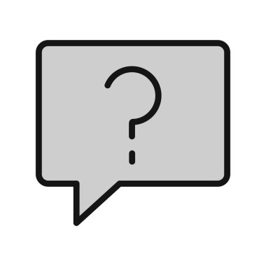 Soru işareti simgesi, vektör illüstrasyonuna yardım