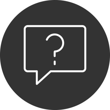 Soru işareti simgesi, vektör illüstrasyonuna yardım