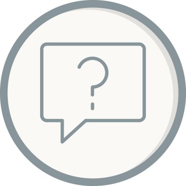 Soru işareti simgesi, vektör illüstrasyonuna yardım