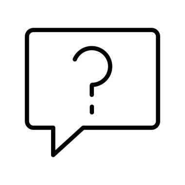 Soru işareti simgesi, vektör illüstrasyonuna yardım