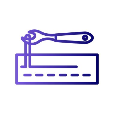 Dikiş simgesi, vektör illüstrasyonu 