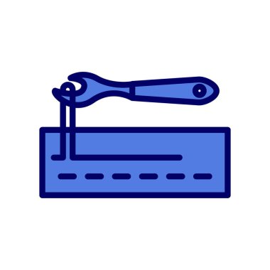 Dikiş simgesi, vektör illüstrasyonu 