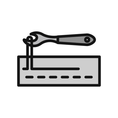 Dikiş simgesi, vektör illüstrasyonu 