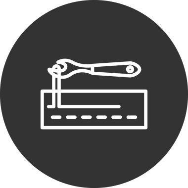 Dikiş simgesi, vektör illüstrasyonu 