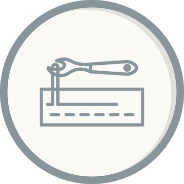 Dikiş simgesi, vektör illüstrasyonu 