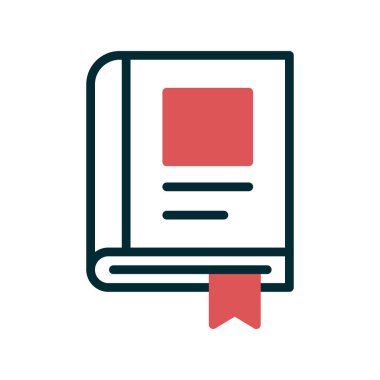 Kitap satırı simgesi, vektör çizim