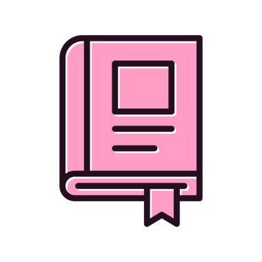 Kitap satırı simgesi, vektör çizim