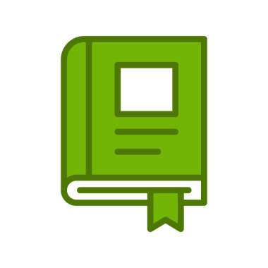 Kitap satırı simgesi, vektör çizim