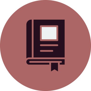 Kitap satırı simgesi, vektör çizim