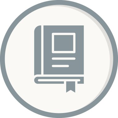 Kitap satırı simgesi, vektör çizim