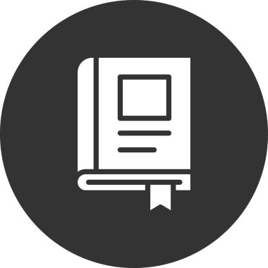 Kitap satırı simgesi, vektör çizim