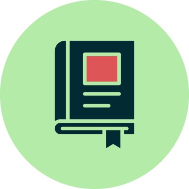 Kitap satırı simgesi, vektör çizim