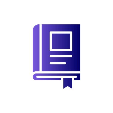 Kitap satırı simgesi, vektör çizim