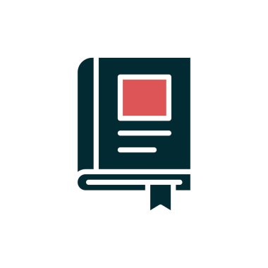 Kitap satırı simgesi, vektör çizim