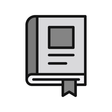 Kitap satırı simgesi, vektör çizim