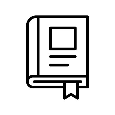 Kitap satırı simgesi, vektör çizim