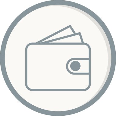 cüzdan web simgesi basit illüstrasyon