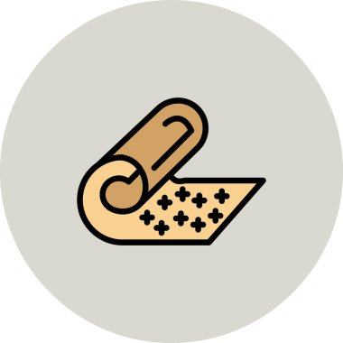 kumaş simgesi, vektör illüstrasyonu 