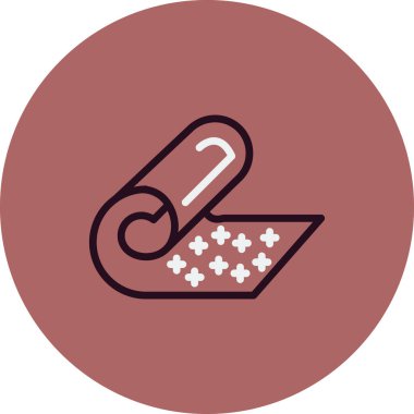 kumaş simgesi, vektör illüstrasyonu 