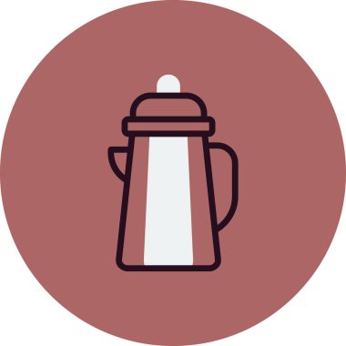 Kettle simgesi, vektör illüstrasyonu 