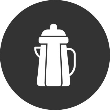 Kettle simgesi, vektör illüstrasyonu 